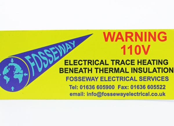 Trace Heating - Warning Label